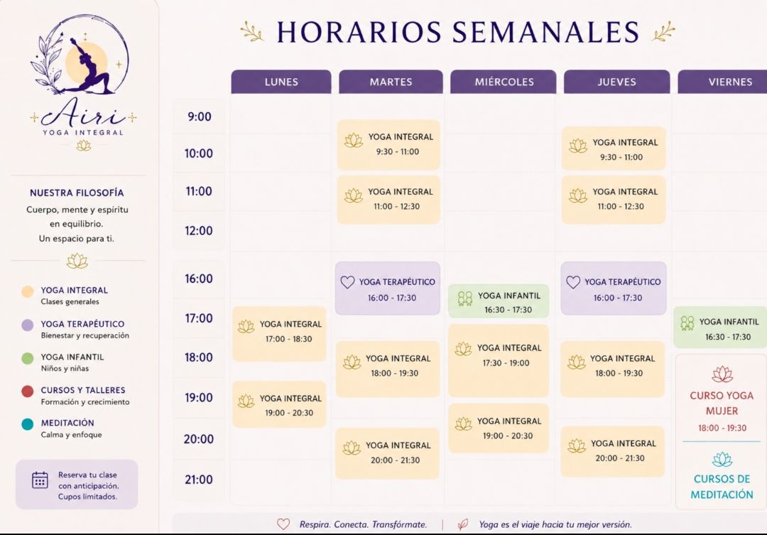 airi yoga horario